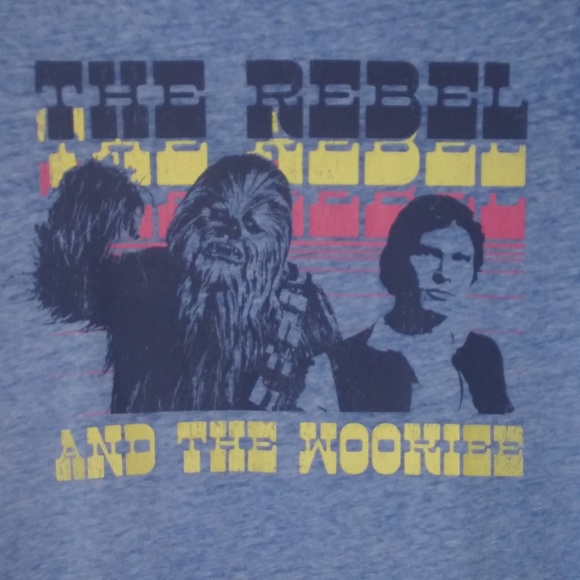 🍒 Star wars burnout graphic tee rebel & wookiee - Picture 2 of 5